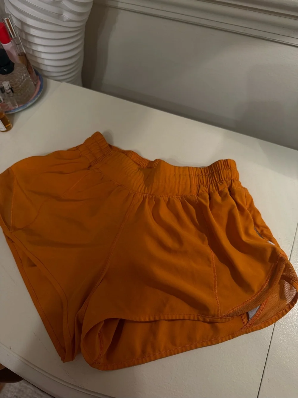 lululemon athletica Orange Performance Running Shorts